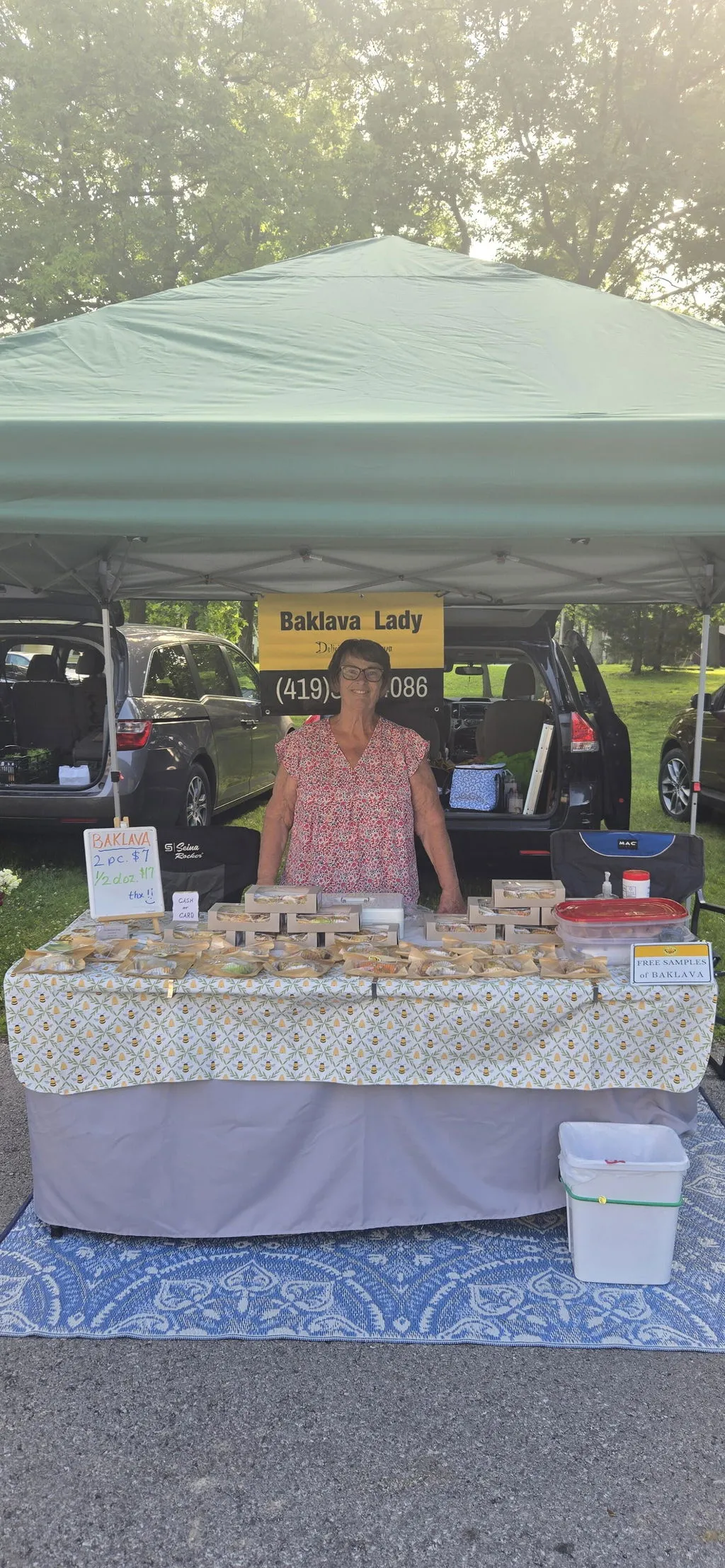 Customer photo of the canopy set up outdoors