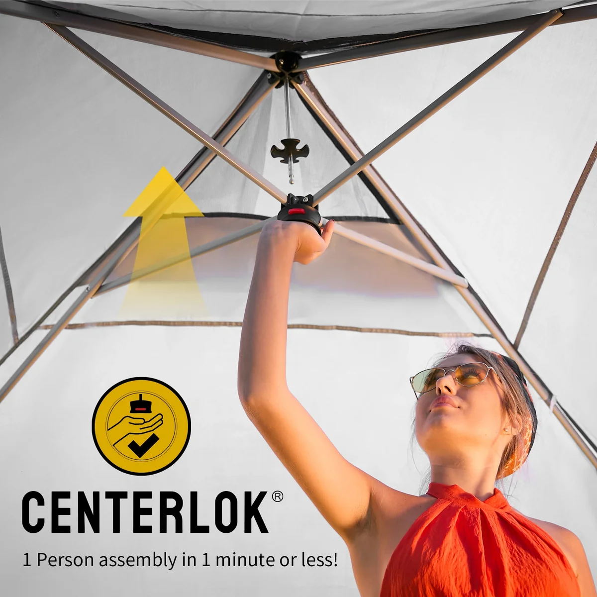 CenterLOK® 10' x 10' canopy lifestyle