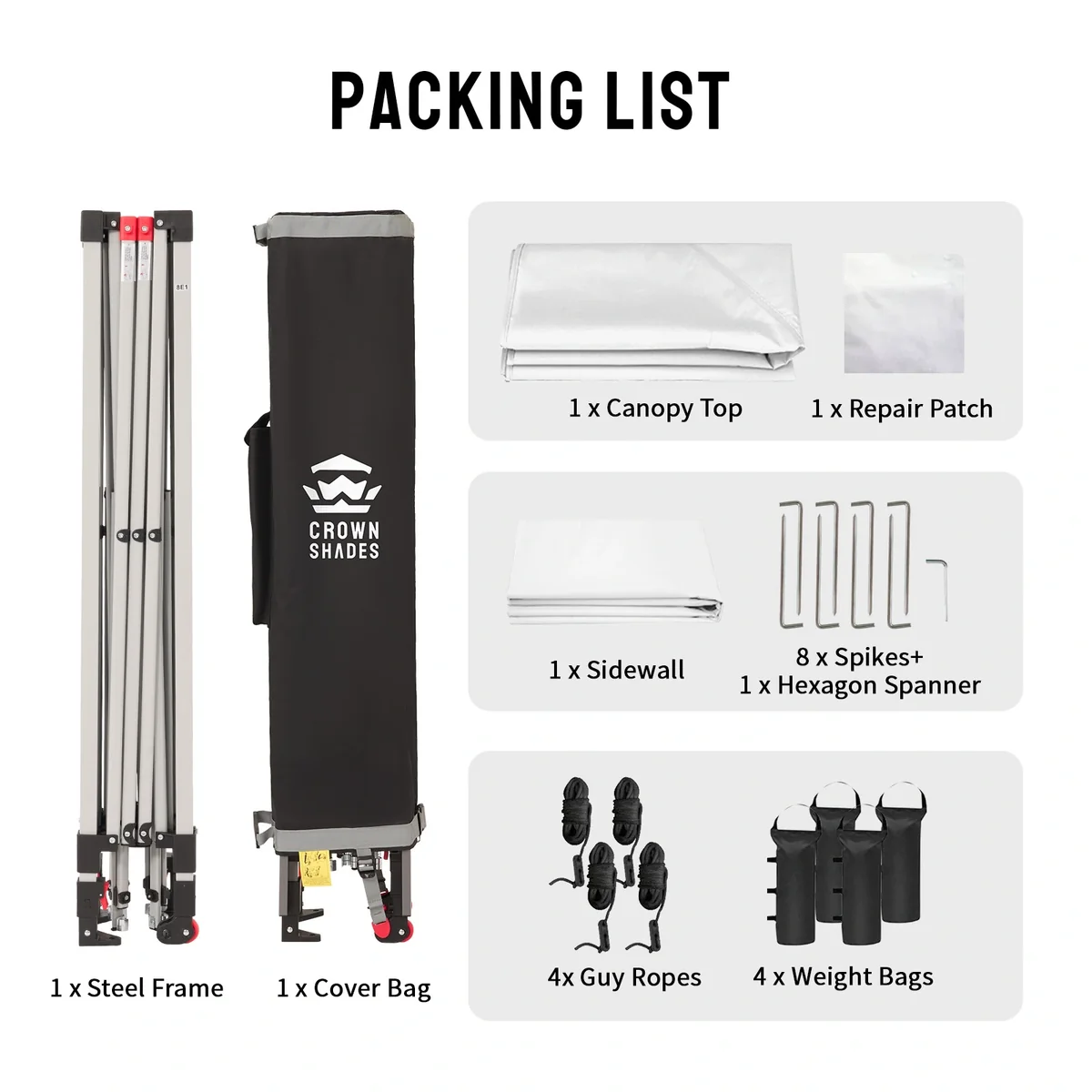 CenterLOK® 10' x 10' canopy packed